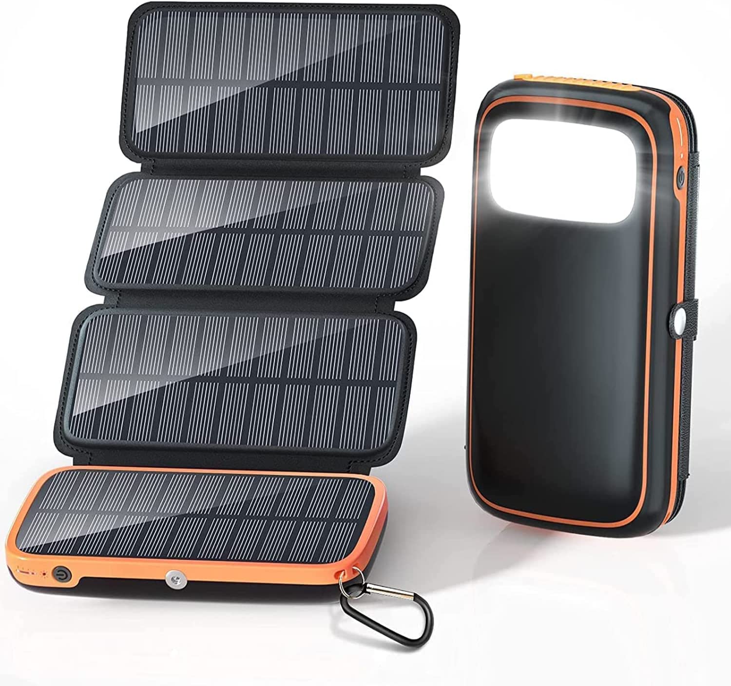 Solar Charger Power Bank 27000mAh with 4 Solar Panels – Hiluckey