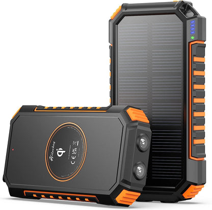 Hiluckey Solar Charger 26800mAh Wireless Portable Power Bank