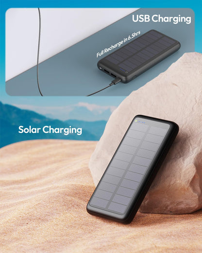 Hiluckey Solar Charger 27000mAh Portable Power Bank